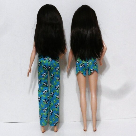 Set of 2 Genuine BARBIE  2015 MATTEL 11" Twins Brown Hair, Brown Eyes, Light - Picture 2 of 4
